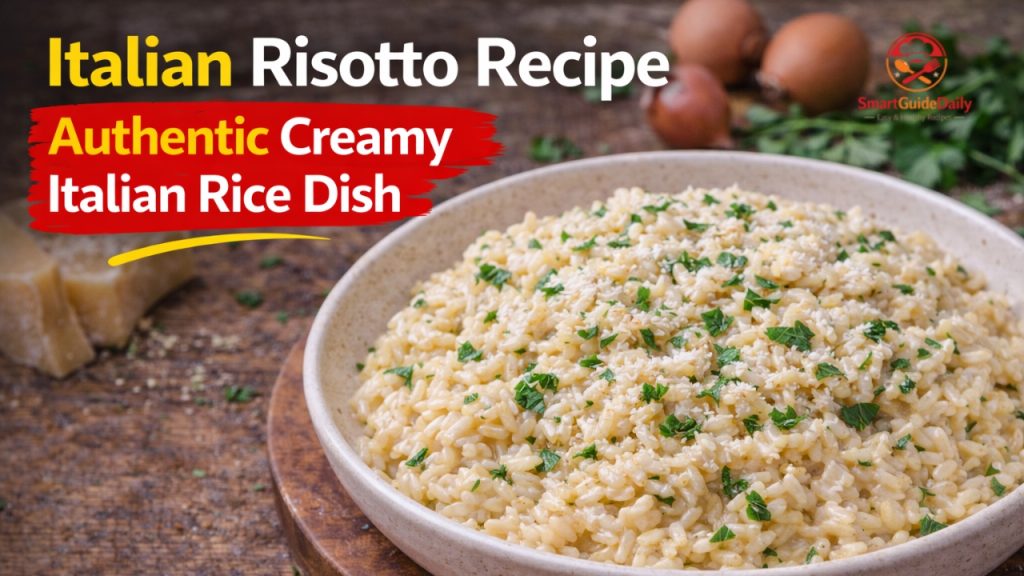 Authentic Italian risotto with creamy arborio rice and parmesan cheese