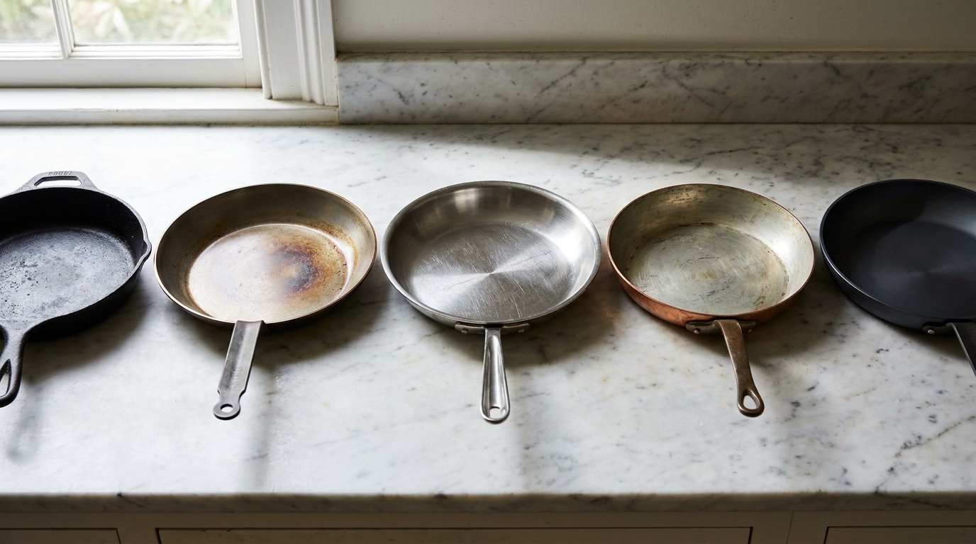 The Metallurgy of Heat: Why Cast Iron, Carbon Steel, Stainless, and Copper Cook So Differently